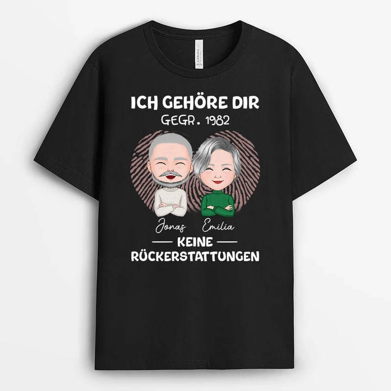 Ich Gehöre Dir Keine Rückerstattungen - Personalisiertes Geschenk | T-Shirt für Paare