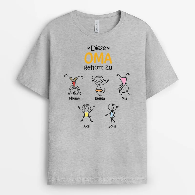 Dieser Opa/Papa Gehört Zu Wachsmalstift - Personalisiertes Geschenk | T-Shirt für Männer