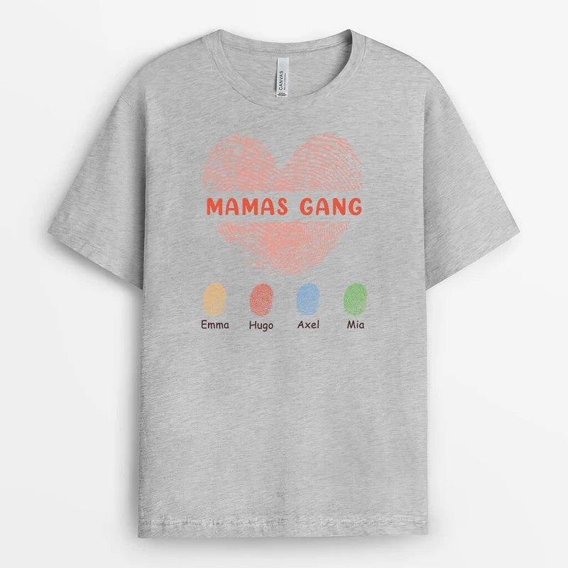 Opas/Papas Bande Fingerabdruck - Personalisiertes Geschenk | T-Shirt für Männer