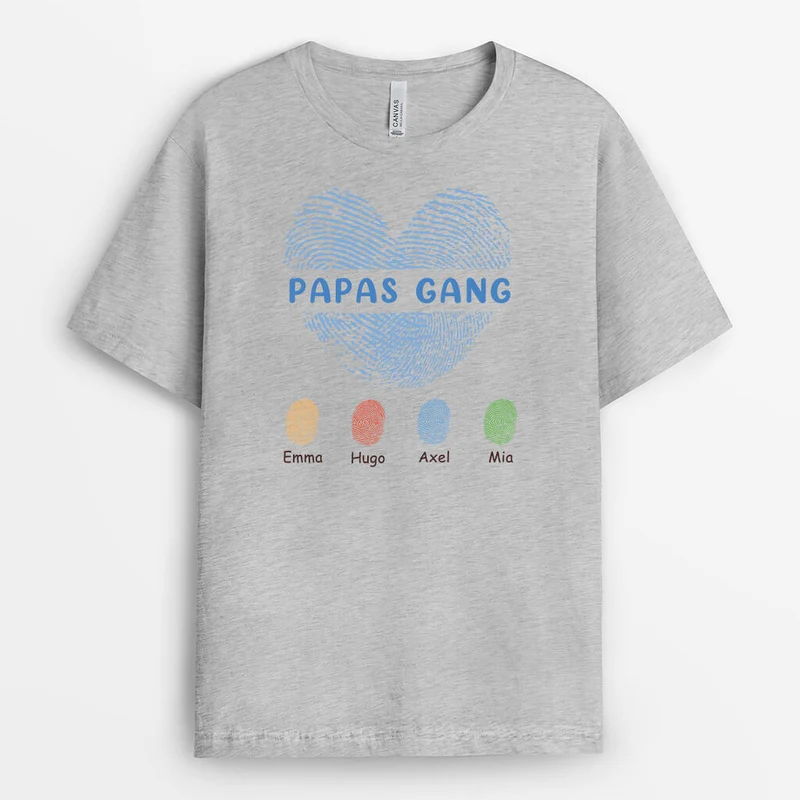 Omas/Mamas Bande Fingerabdruck - Personalisiertes Geschenk | T-Shirt für Damen