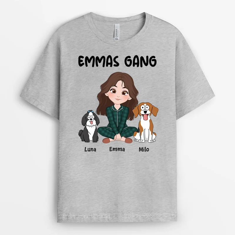 Names Gang - Personalisiertes Geschenk | T-Shirt für Hundeliebhaber