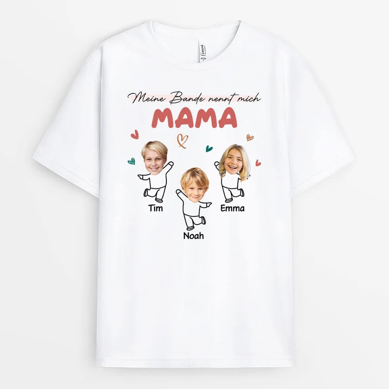 Mein Team Nennt Mich Oma/Mama - Personalisiertes Geschenk | T-shirt für Frauen