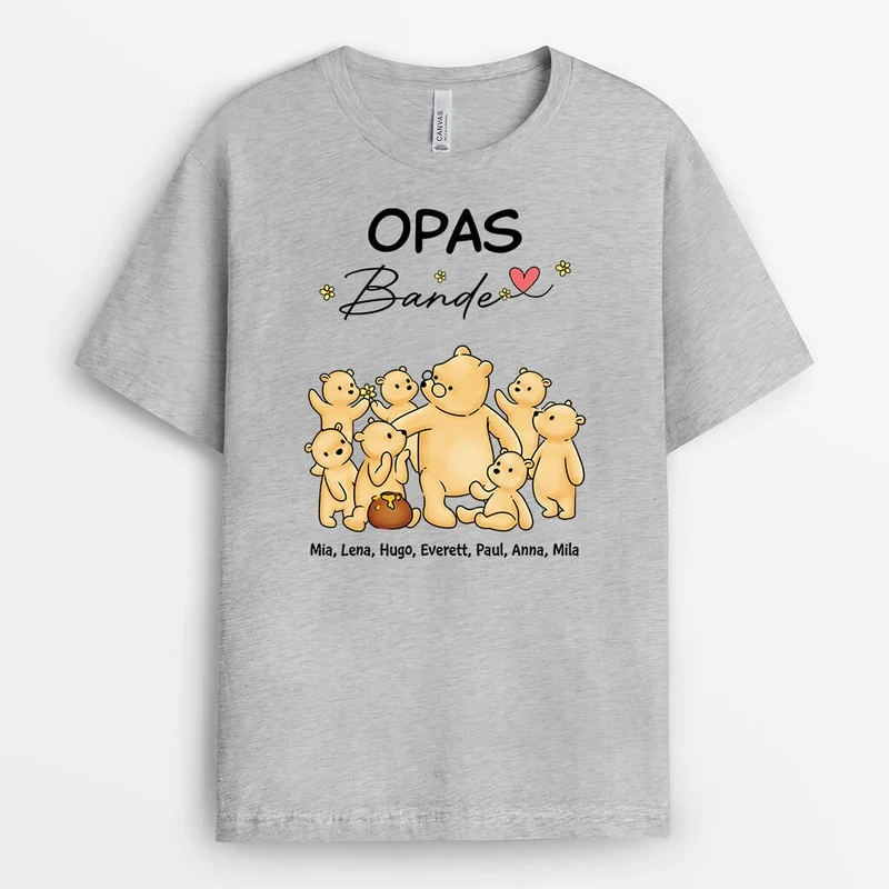 Papas/Opas Bande Bär - Personalisiertes Geschenk | T-shirt für Papas