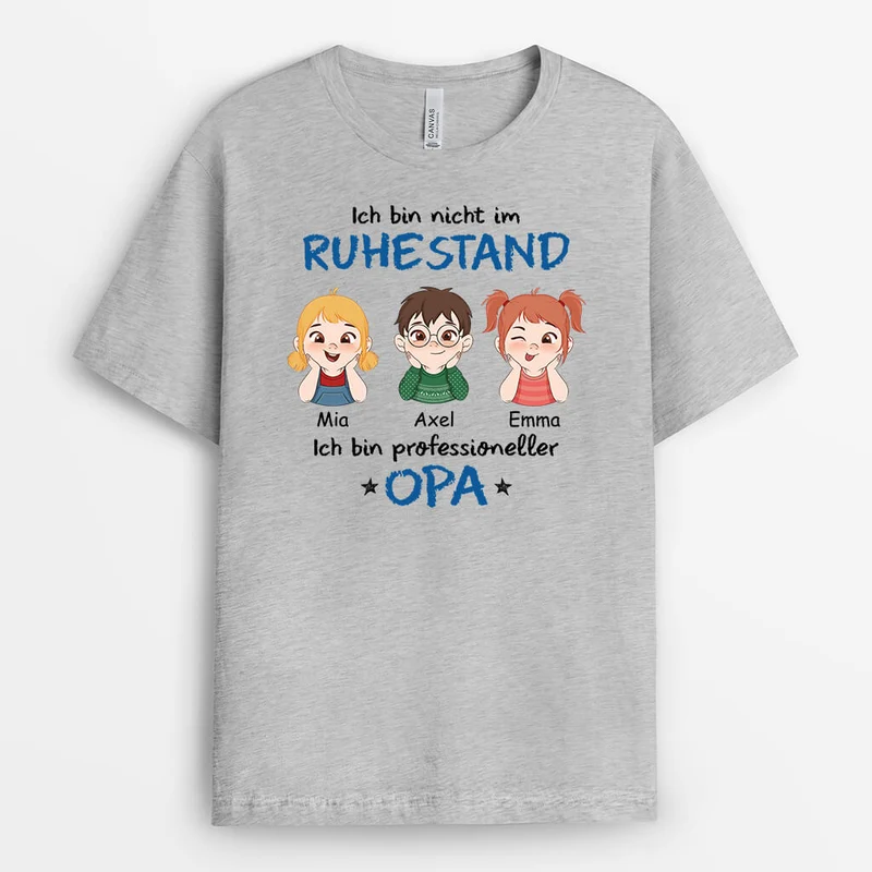 Ich Bin Nicht Im Ruhestand Ich Bin Eine Professionelle Oma/Mama - Personalisiertes Geschenk | T-shirt für Omas/Mamas