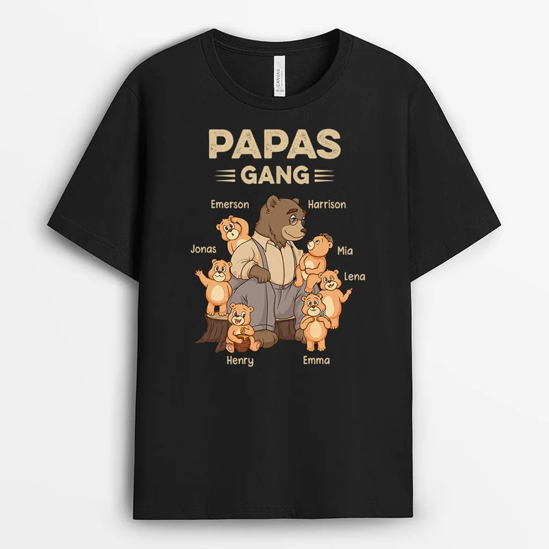 Papas/Opas Bande Bär - Personalisiertes Geschenk | T-shirt für Papas