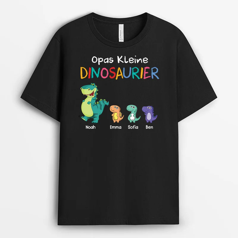 Omas Kleine Dinosaurier - Personalisiertes Geschenk | T-Shirt für Omas