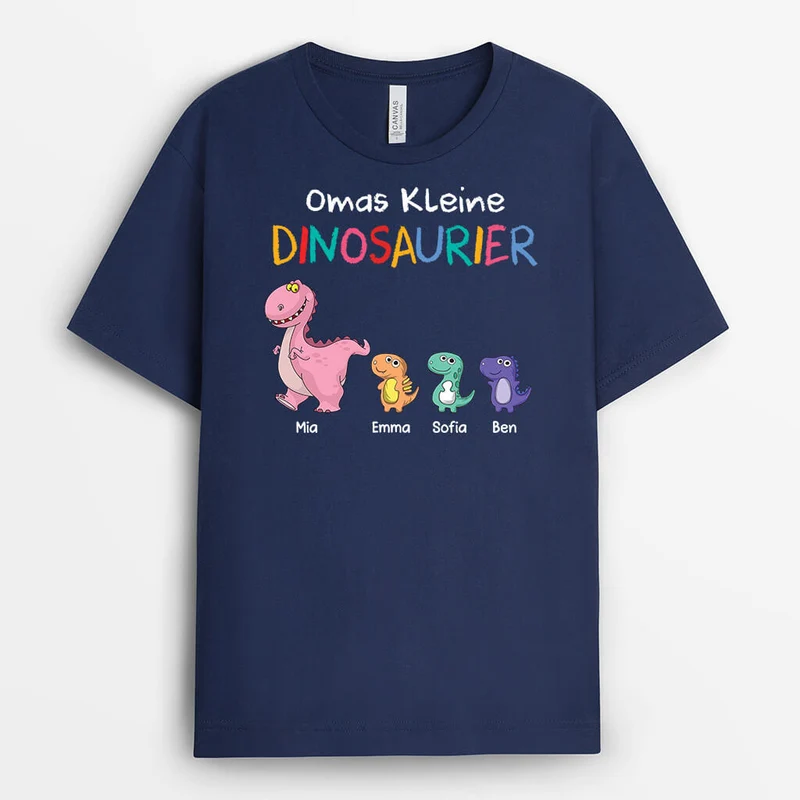 Opas Kleine Dinosaurier - Personalisiertes Geschenk | T-Shirt für Opas