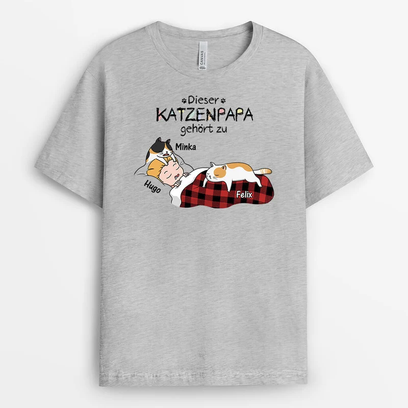 Diese Katzenmama/Dieser Katzenpapa Gehört Zu - Personalisiertes Geschenk | T-shirt für Katzenliebhaber