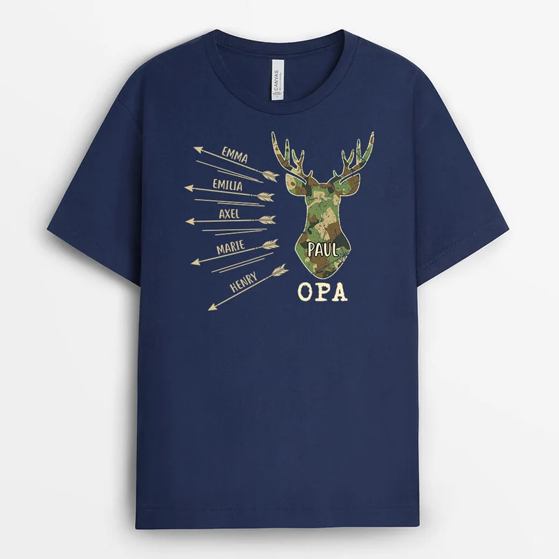 Hirsch Und Papa - Personalisiertes Geschenk | T-shirt für Papas