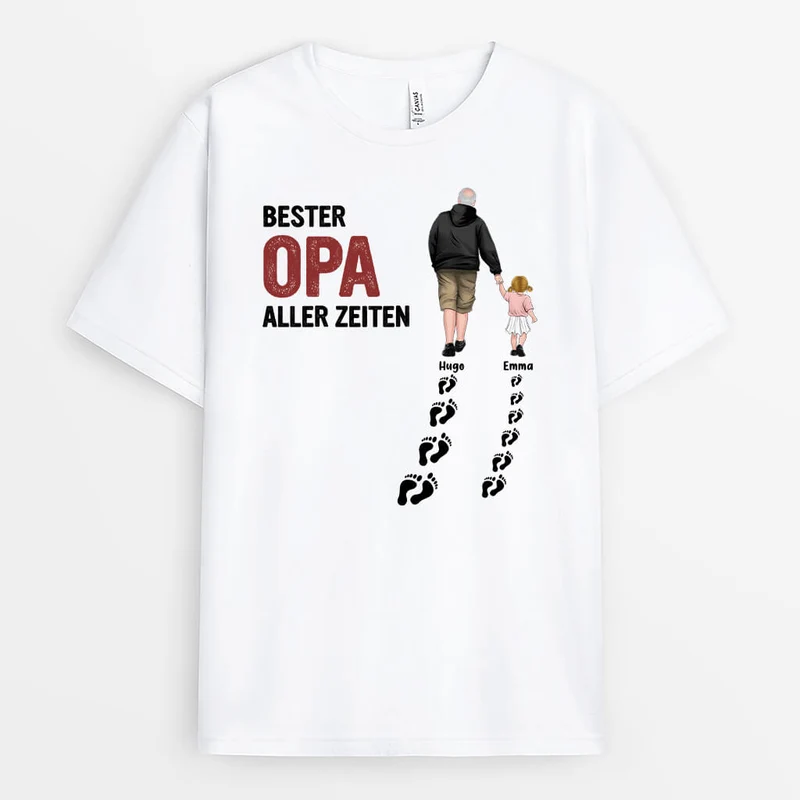 Bester Papa Aller Zeiten - Personalisiertes Geschenk | T-Shirt für Papas