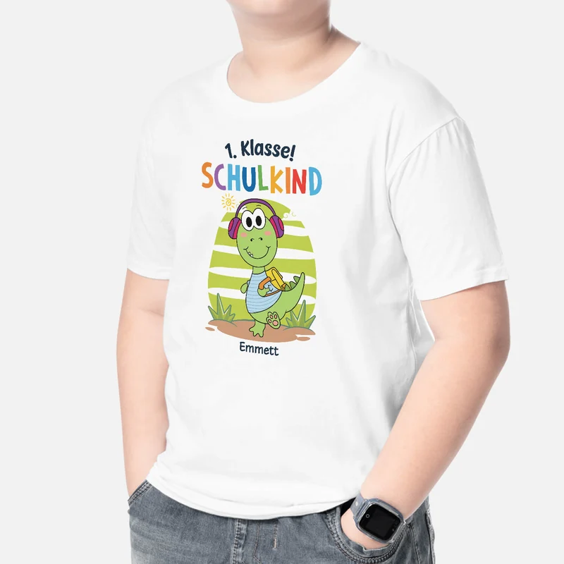 1. Klasse - Schulkind - Personalisiertes Geschenk | T-Shirt für Kinder/Jugendliche