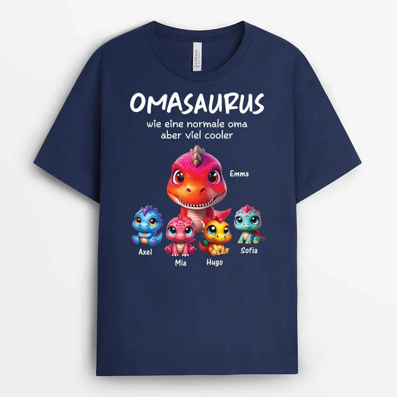 Papasaurus/Opasaurus - Personalisiertes Geschenk | T-Shirt für Papas/Opas