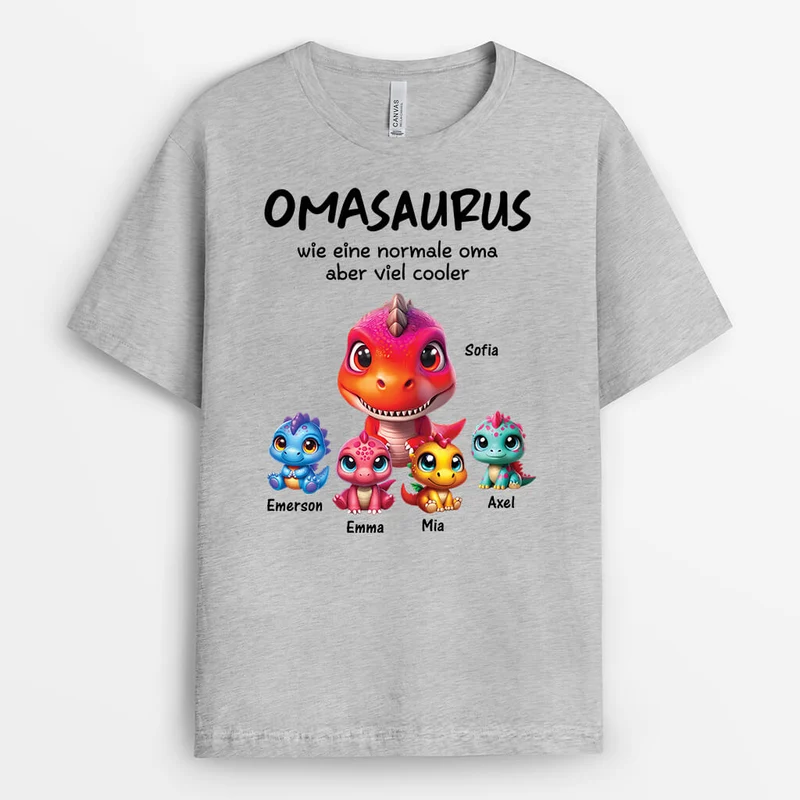 Papasaurus/Opasaurus - Personalisiertes Geschenk | T-Shirt für Papas/Opas