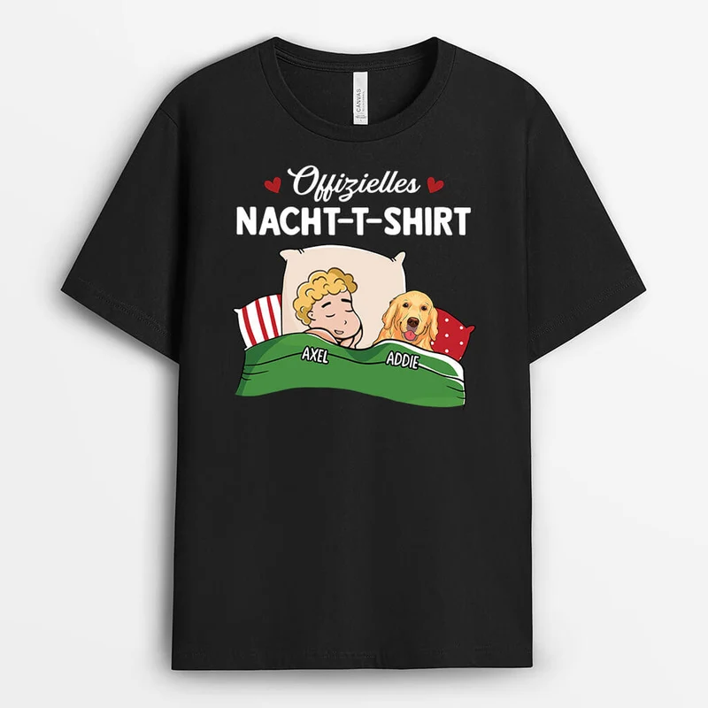 Offizielles Nacht-T-Shirt - Personalisiertes Geschenk | T-Shirt für Hundeliebhaber