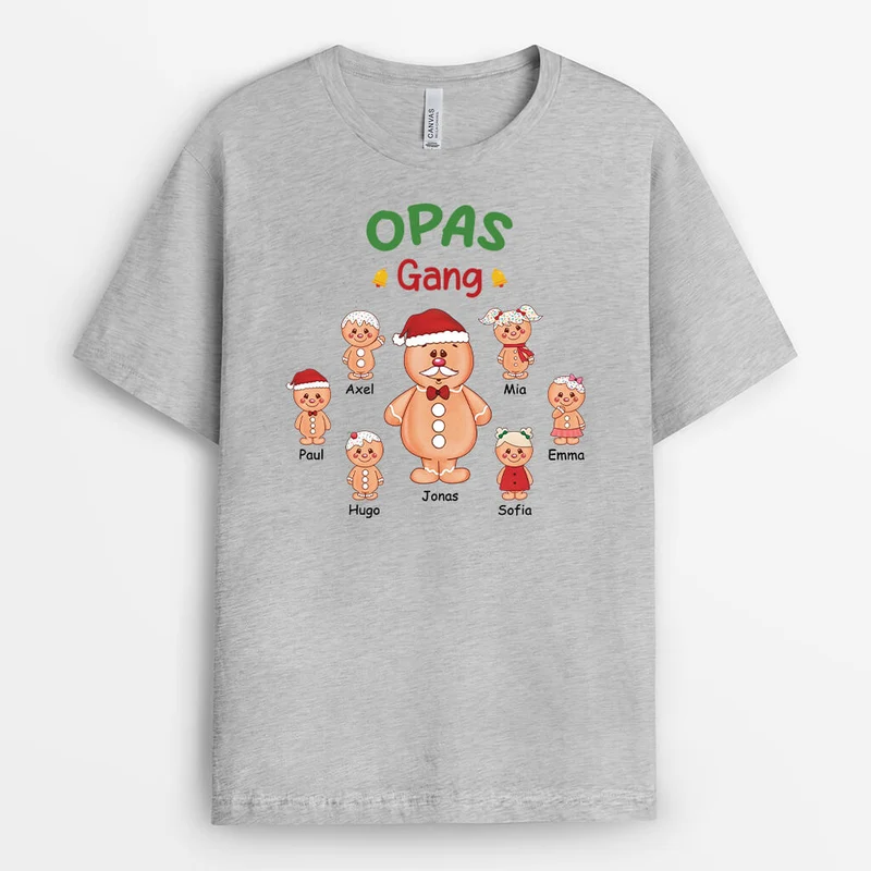 Omas/Mamas Bande Lebkuchenmann - Personalisiertes Geschenk | T-Shirt für Damen zu Weihnachten