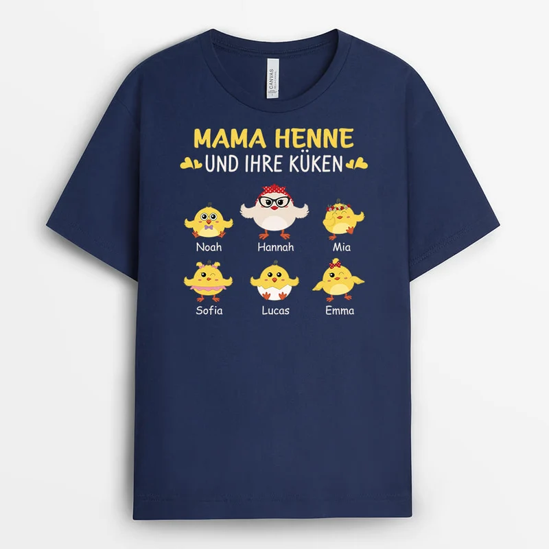 Oma Henne Und Ihre Küken - Personalisiertes Geschenk | T-Shirt für Omas