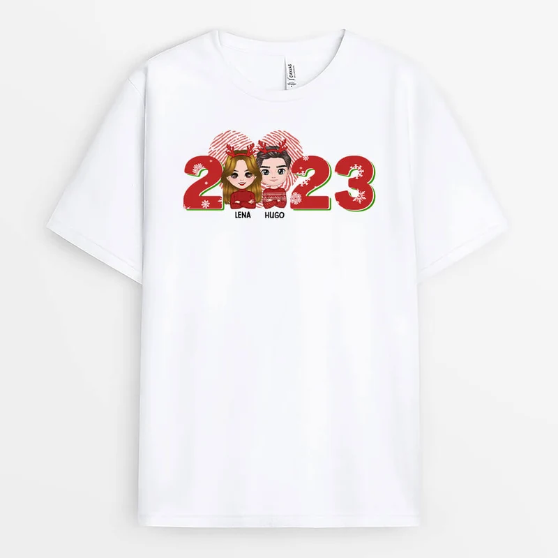 Verliebtes Paar Weihnachten - Personalisiertes Geschenk | T-shirt für Paare