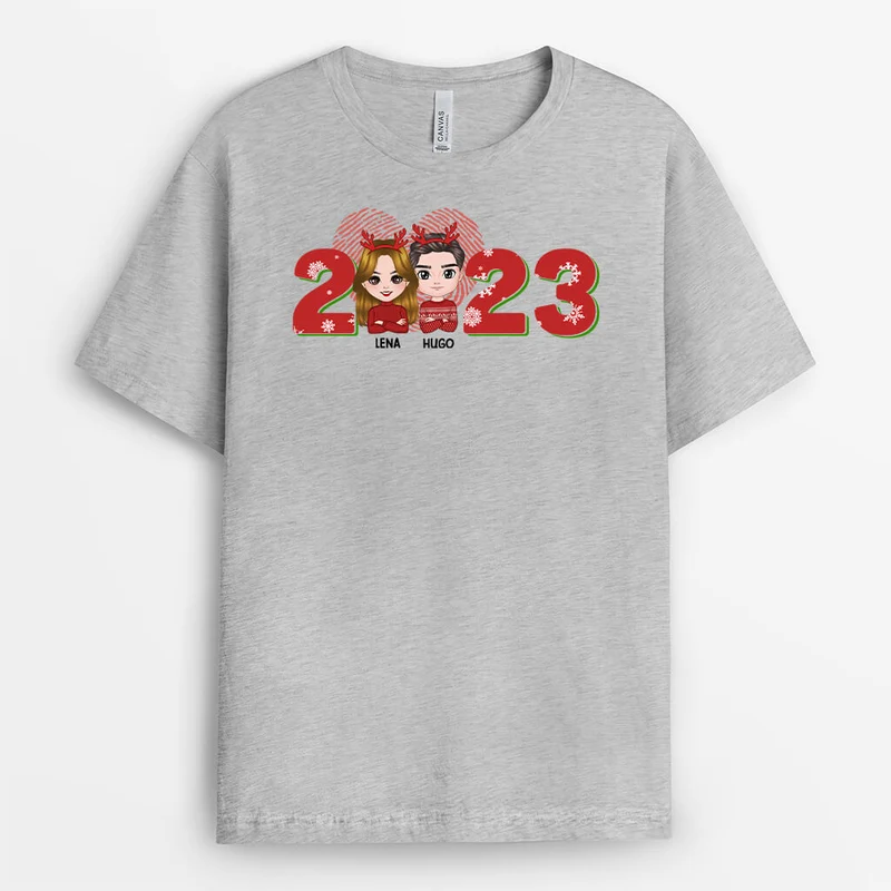 Verliebtes Paar Weihnachten - Personalisiertes Geschenk | T-shirt für Paare