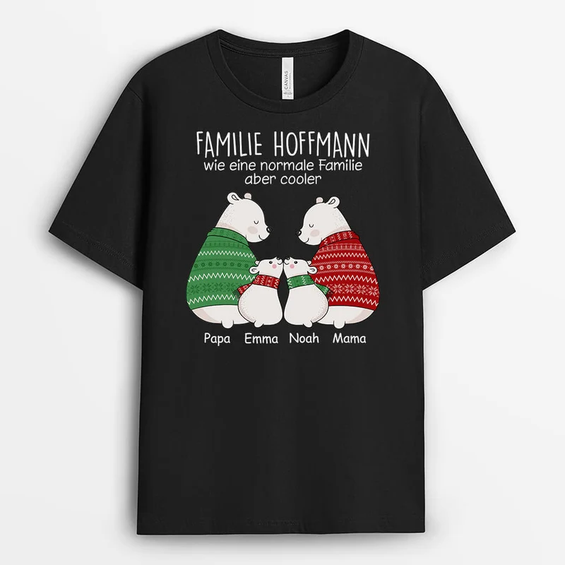 Die Familie als Bären - Personalisiertes Geschenk | T-shirt für die Familie