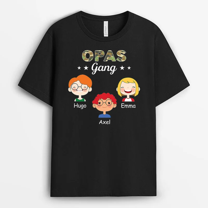 Papas Bande Mit Niedlichen Kindern - Personalisiertes Geschenk | T-shirt für Papas