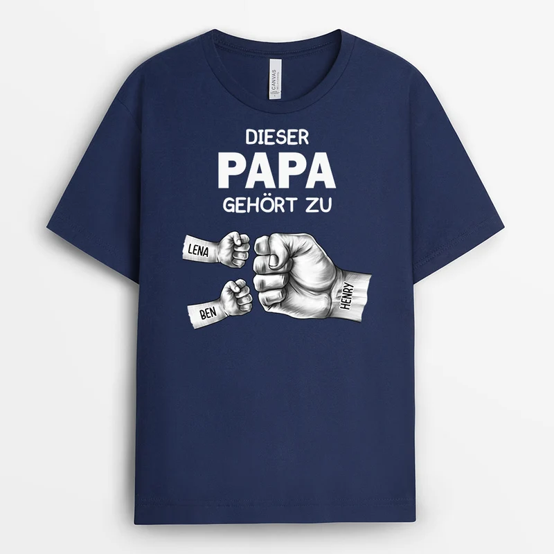 Dieser Papa Gehört Zu - Personalisiertes Geschenk | T-shirt für Papas