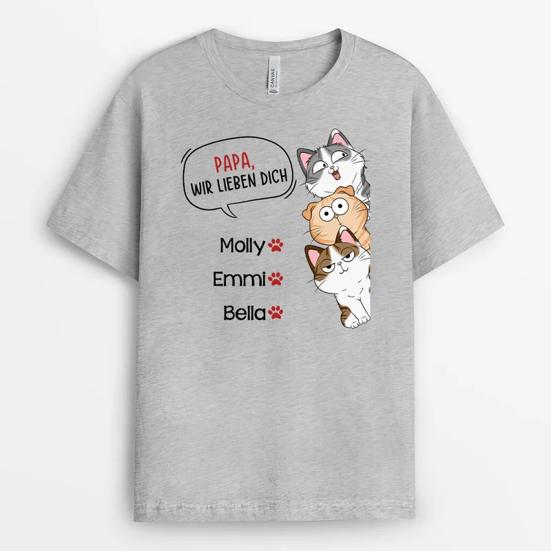 Mama Papa Wir Lieben Euch - Personalisiertes Geschenk | T-shirt für Mama/Papa