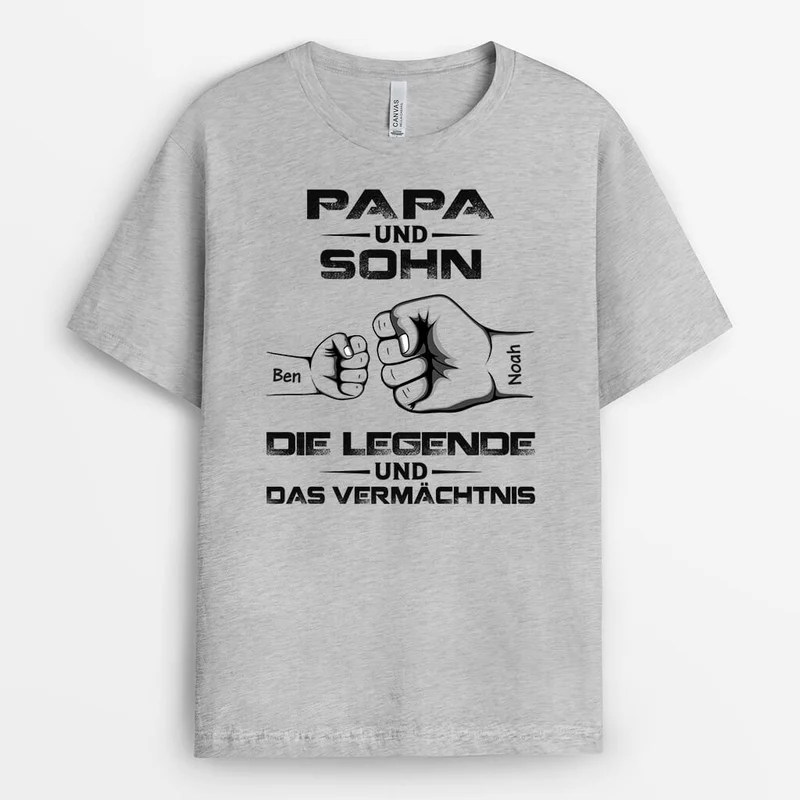Opa Und Enkel Die Legende Und Das Vermächtnis - Personalisiertes Geschenk | T-shirt für Opas