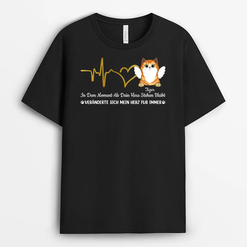 Veränderte Sich Mein Herz Fur Immer Katzen - Personalisierte Geschenke | T-Shirt für Katzenliebhaber