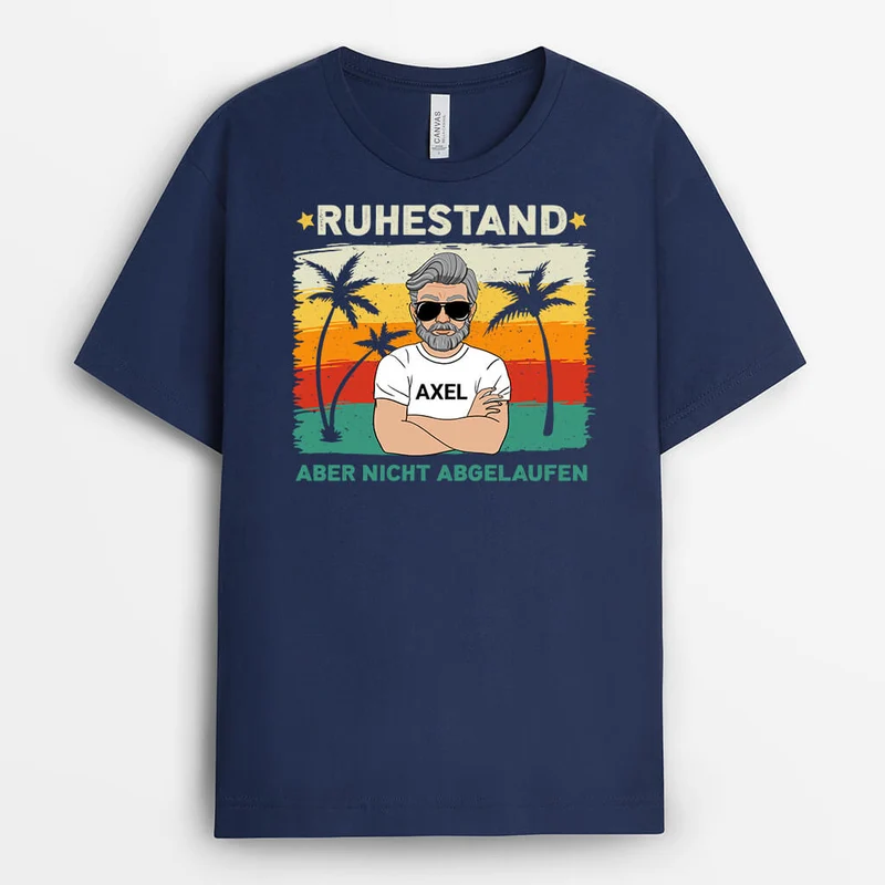 Retired But Not Expired Papa Opa - Personalisierte Geschenke | T-Shirt für Papa/Opa