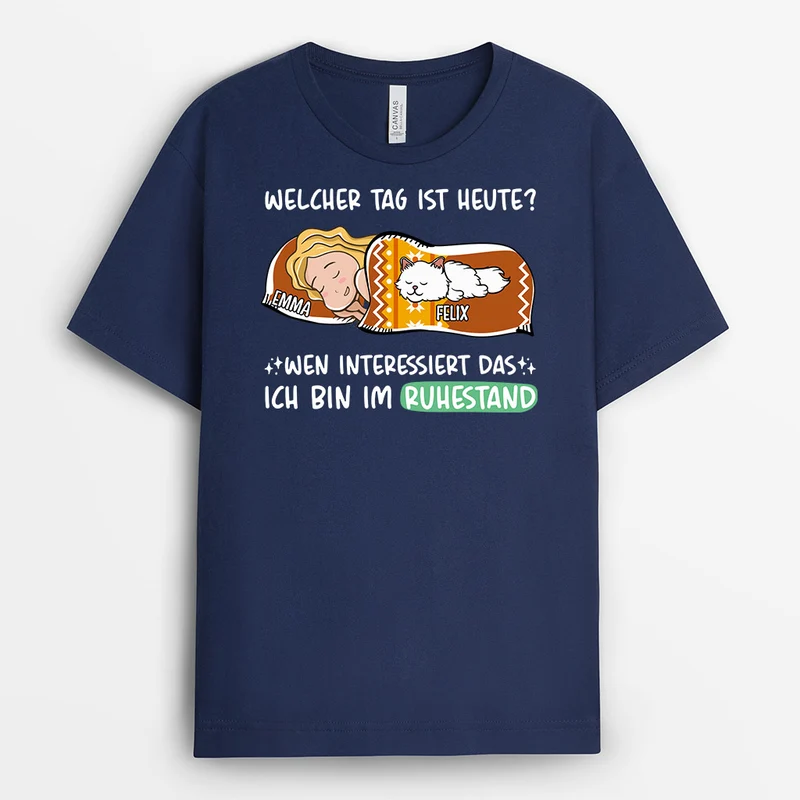 Welcher Tag Ist Heute - Personalisierte Geschenke | T-Shirt für Katzenliebhaber