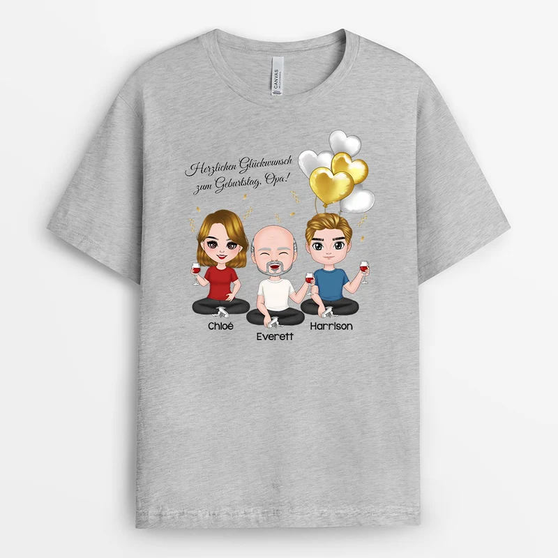Glückwunsch Zum Geburtstag Papa - Personalisierte Geschenke | T-Shirt für Papa/Opa