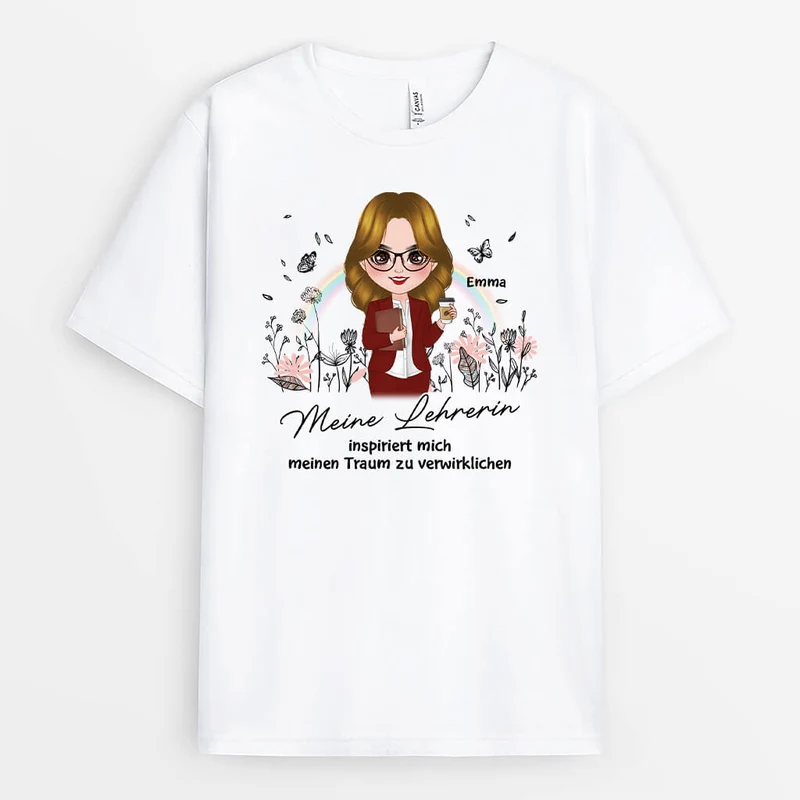 Unsere Lehrerin Inspiriert Uns Unsere Träume Zu Verwirklichen - Personalisiertes Geschenk | T-Shirt für Lehrerinnen