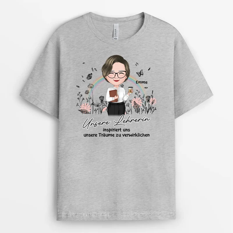 Unsere Lehrerin Inspiriert Uns Unsere Träume Zu Verwirklichen - Personalisiertes Geschenk | T-Shirt für Lehrerinnen