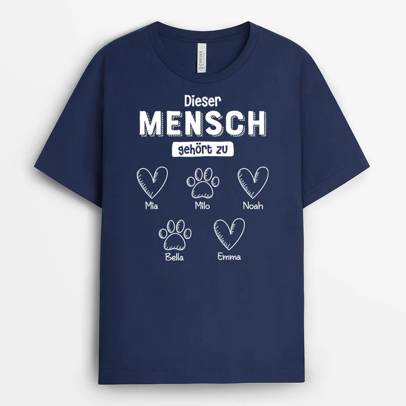 Dieser Mensch Gehört Zu - Personalisiertes Geschenk | T-shirt für Tierliebhaber