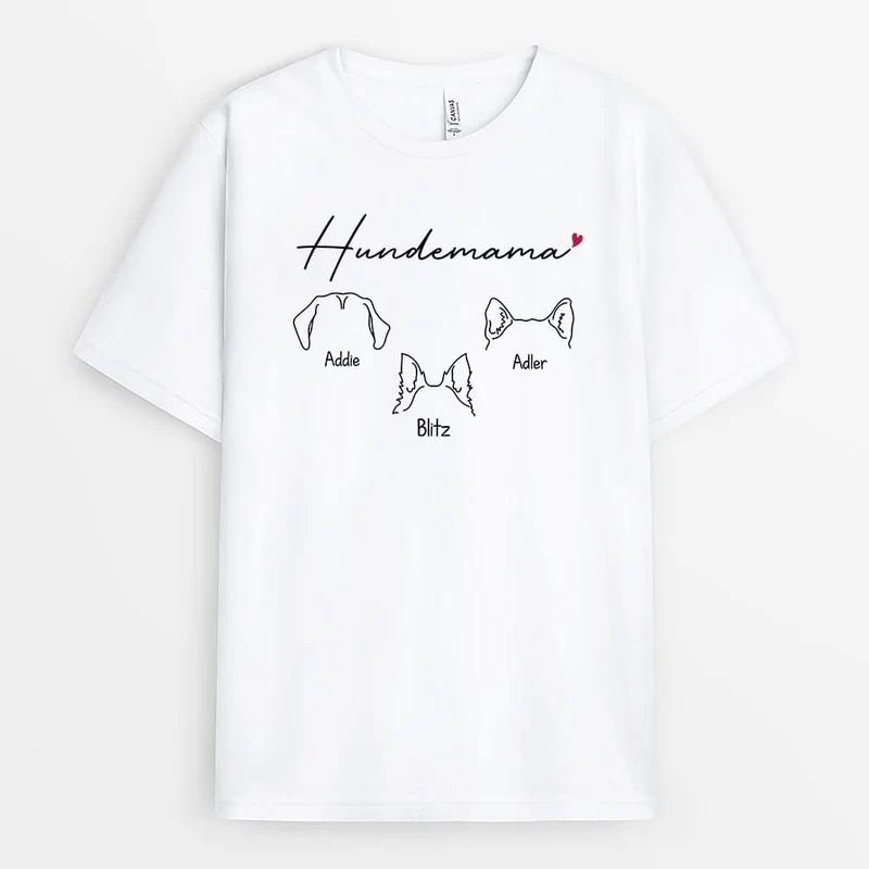 Hundemama/Hundepapa - Personalisiertes Geschenk | T-shirt für Hundeliebhaber