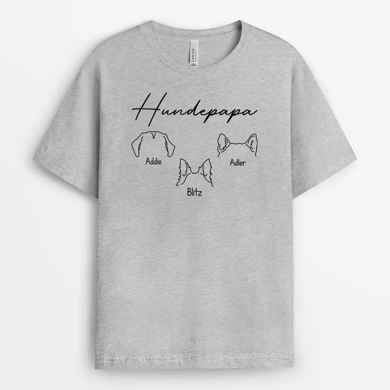 Hundemama/Hundepapa - Personalisiertes Geschenk | T-shirt für Hundeliebhaber