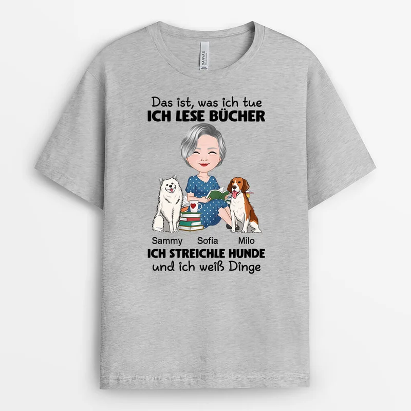 Das Mache Ich Ich Lese Bücher Ich Streichle Hunde Und Ich Weiß - Personalisiertes Geschenk | Fußmatte für Hundeliebhaber