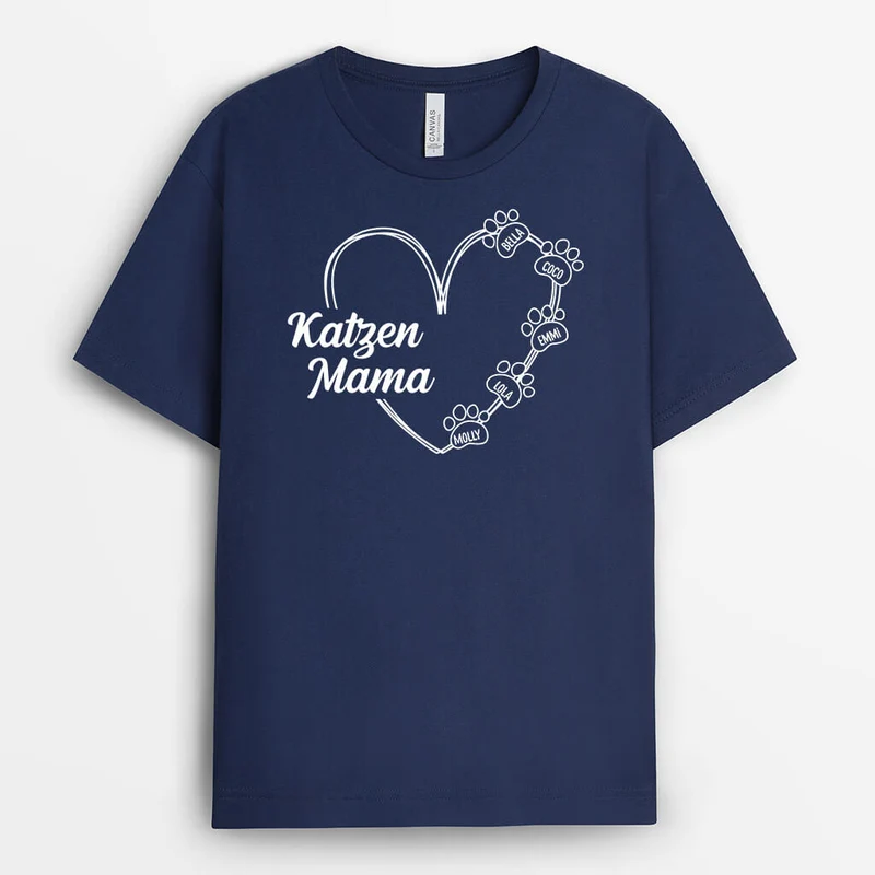 Hundemama/Katzenmama - Personalisiertes Geschenk | T-shirt für Tierliebhaber