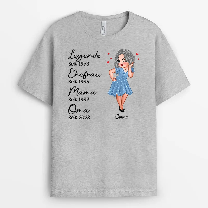 Legende Ehefrau Mama Oma - Personalisiertes Geschenk | T-shirt für Frauen