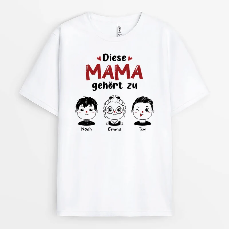 Dieser Papas/Opas Gehört Zu - Personalisiertes Geschenk | T-shirt für Herren