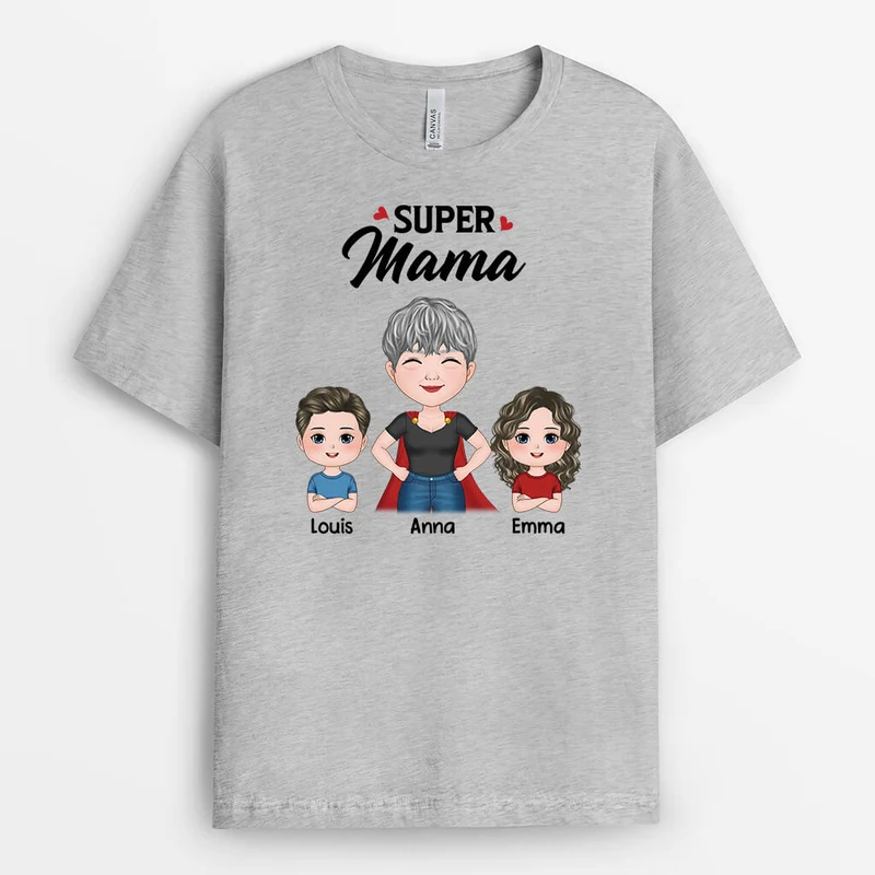 Super Mama - Personalisiertes Geschenk | T-shirt für Mamas