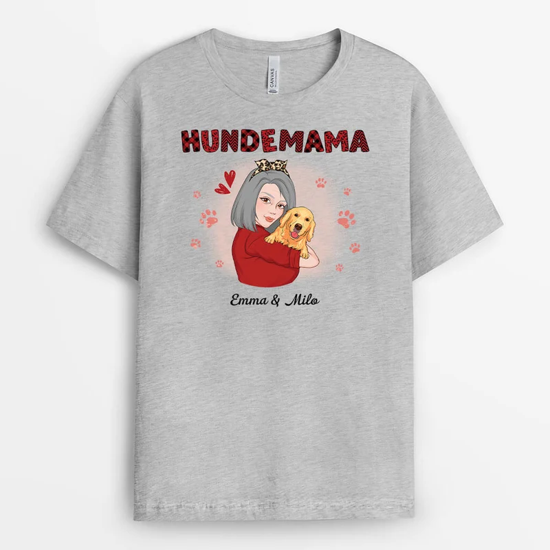 Hundemama - Personalisiertes Geschenk | T-shirt für Hundeliebhaber