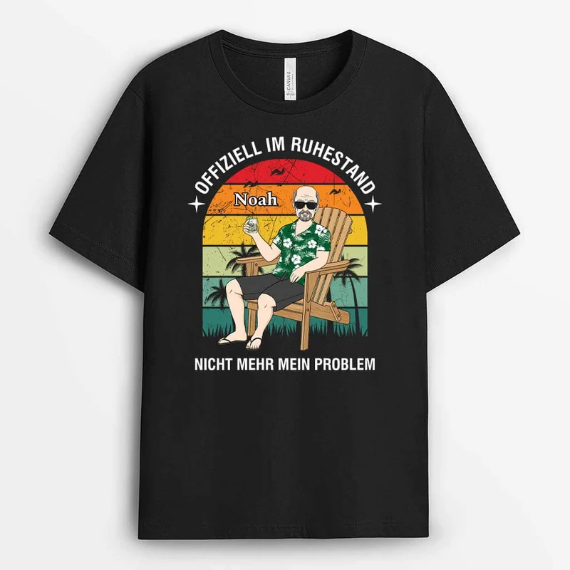 Offiziell Im Ruhestand - Personalisiertes Geschenk | T-Shirt für Herren