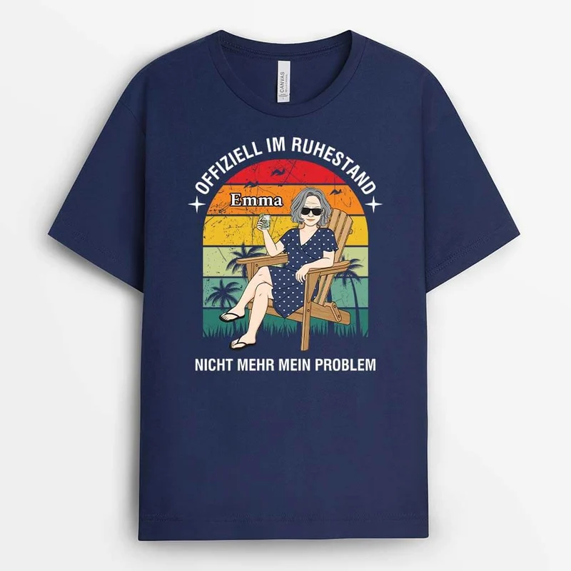 Offiziell Im Ruhestand - Personalisiertes Geschenk | T-Shirt für Herren
