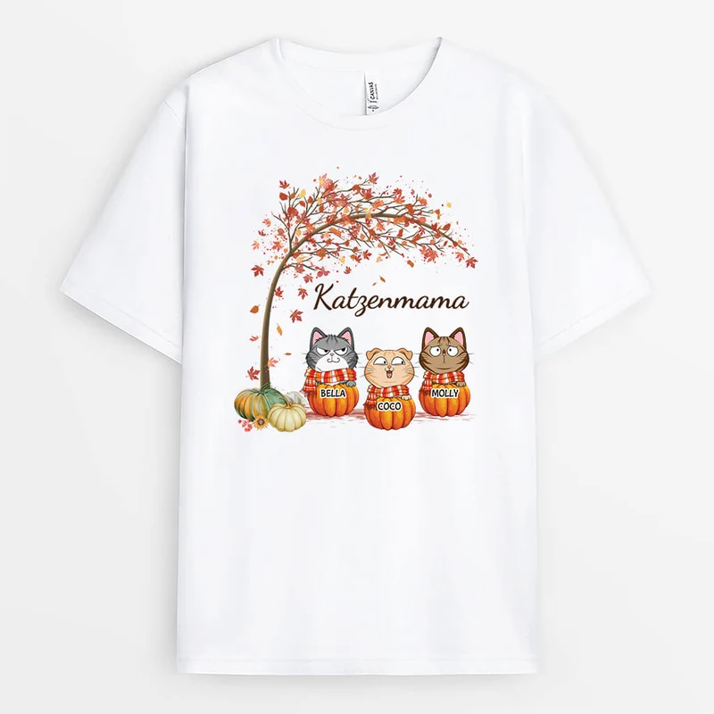 Katzenmama - Personalisiertes Geschenk | T-Shirt für Katzenliebhaber