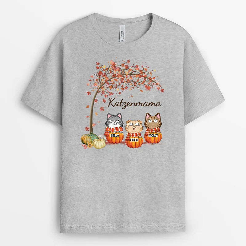 Katzenmama - Personalisiertes Geschenk | T-Shirt für Katzenliebhaber