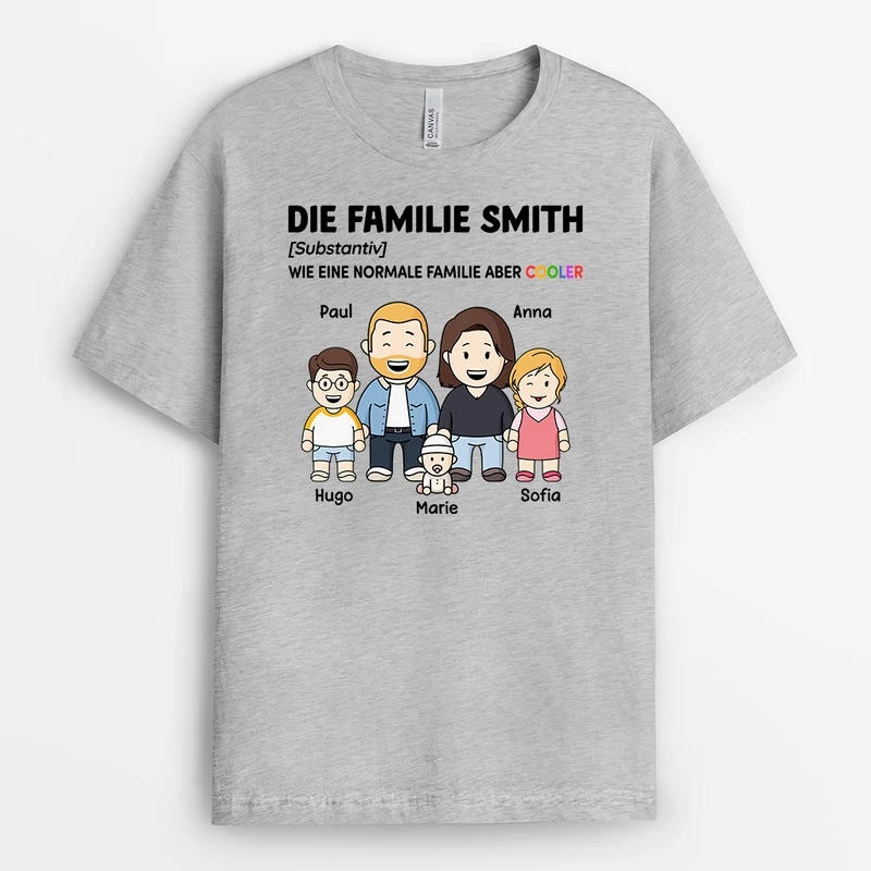 Die Dinosaurier Familie Wie Eine Normale Familie Aber Cooler - Personalisiertes Geschenk | T-Shirt für die Familie