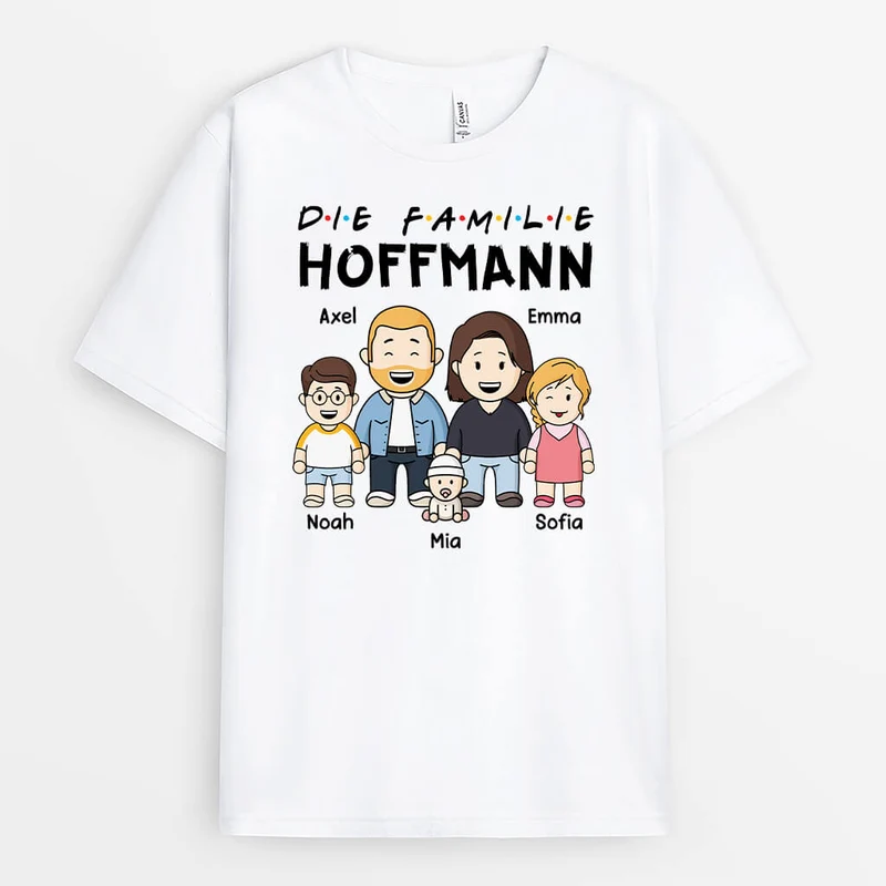 Die Familie - Personalisiertes Geschenk | T-shirt für die Familie