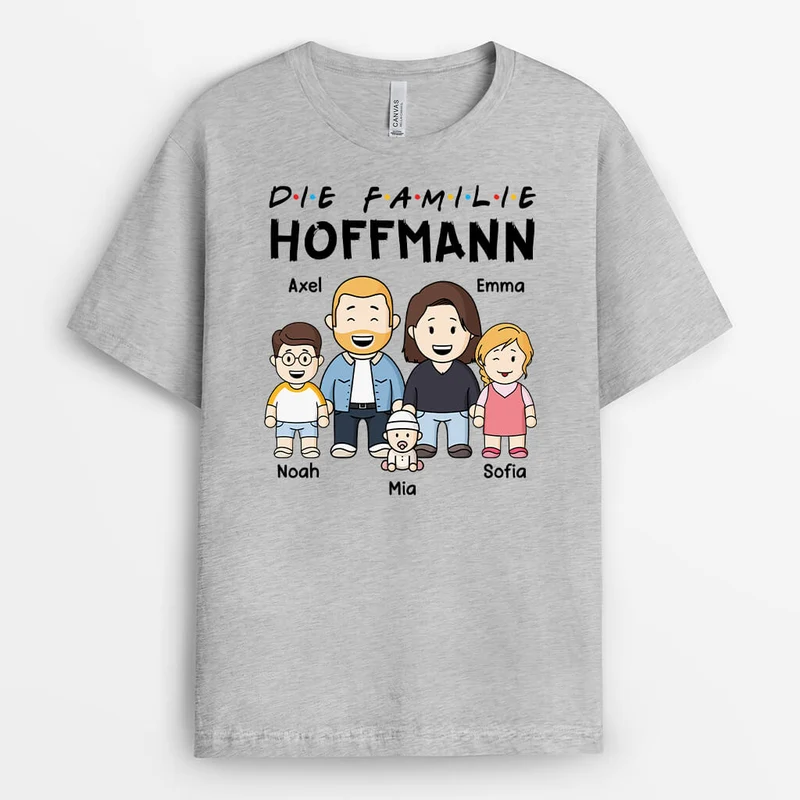Die Familie - Personalisiertes Geschenk | T-shirt für die Familie