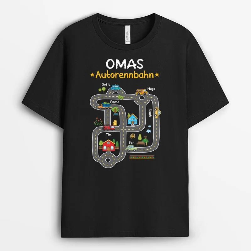 Papas/Opas Autorennbahn - Personalisiertes Geschenk | T-shirt für Herren